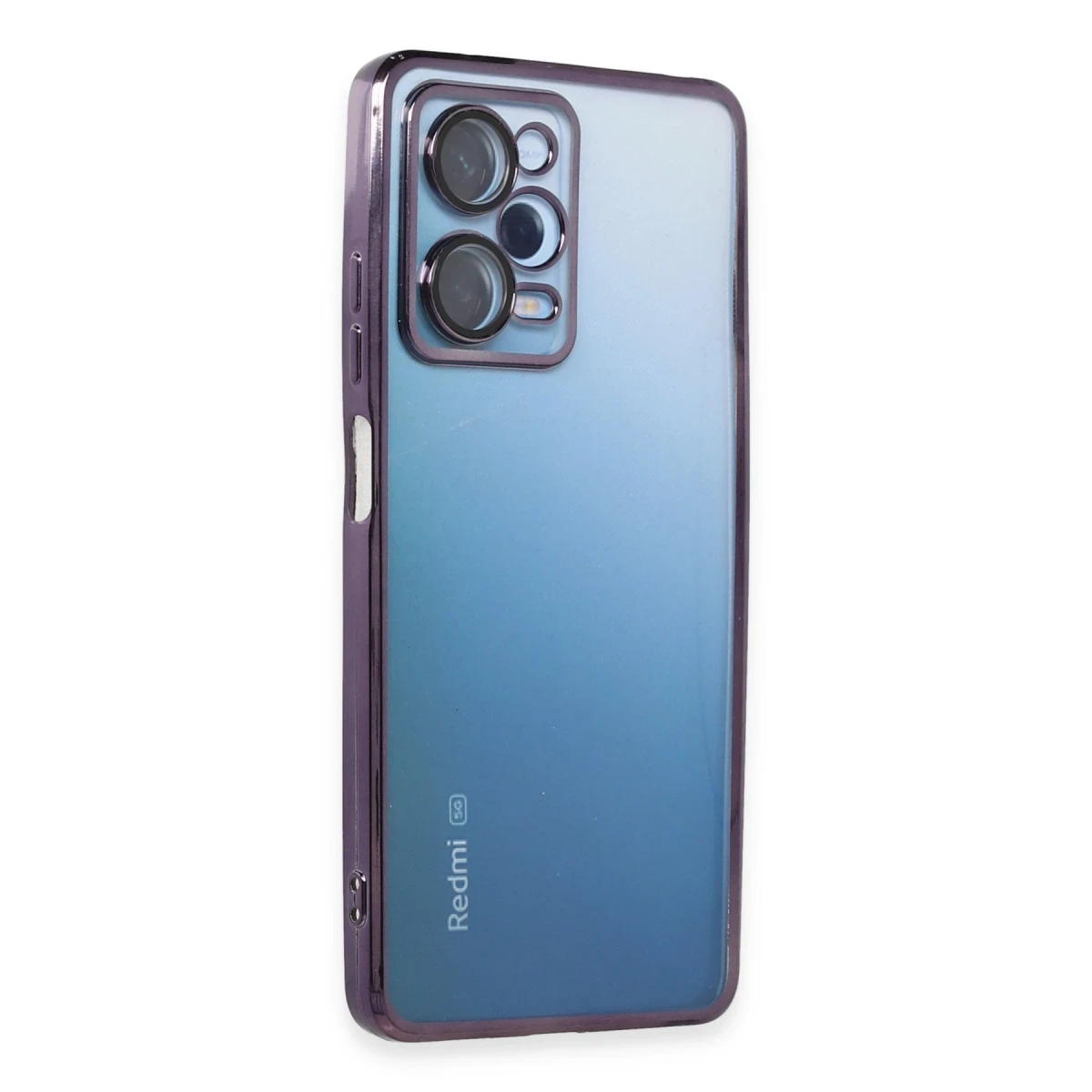 Xiaomi Redmi Note 12 Pro 5G Kılıf Razer Lensli Silikon - Mor