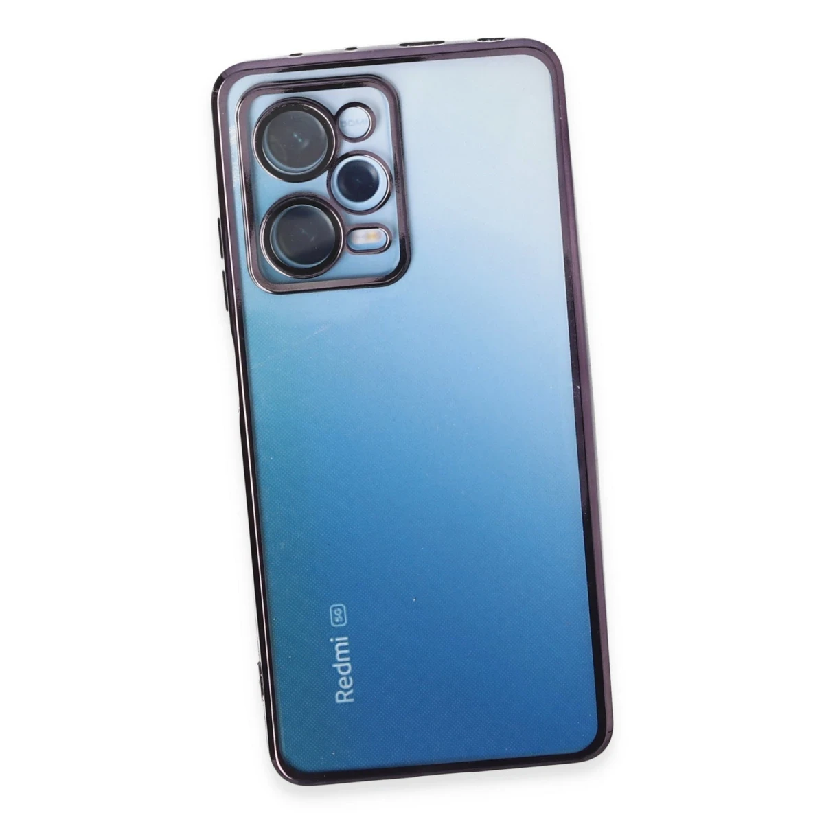 Xiaomi Redmi Note 12 Pro 5G Kılıf Razer Lensli Silikon - Mor