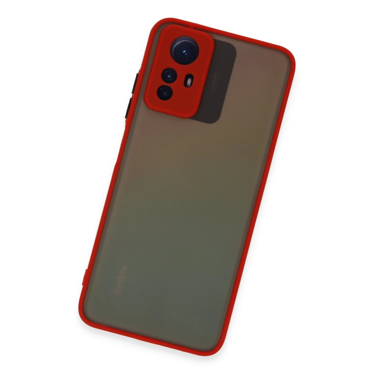 Xiaomi Redmi Note 12S Kılıf Montreal Silikon Kapak - Kırmızı