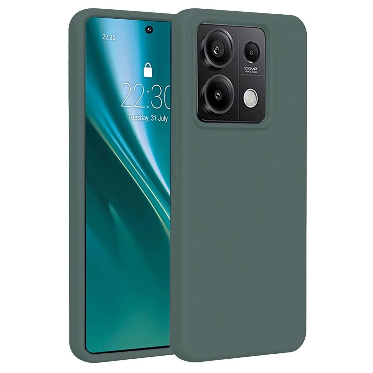 Xiaomi Redmi Note 13 4G Kılıf First Silikon - Koyu Yeşil