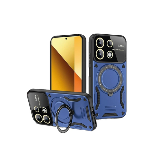Xiaomi Redmi Note 13 4G Kılıf Joy Lens Standlı Kapak - Lacivert