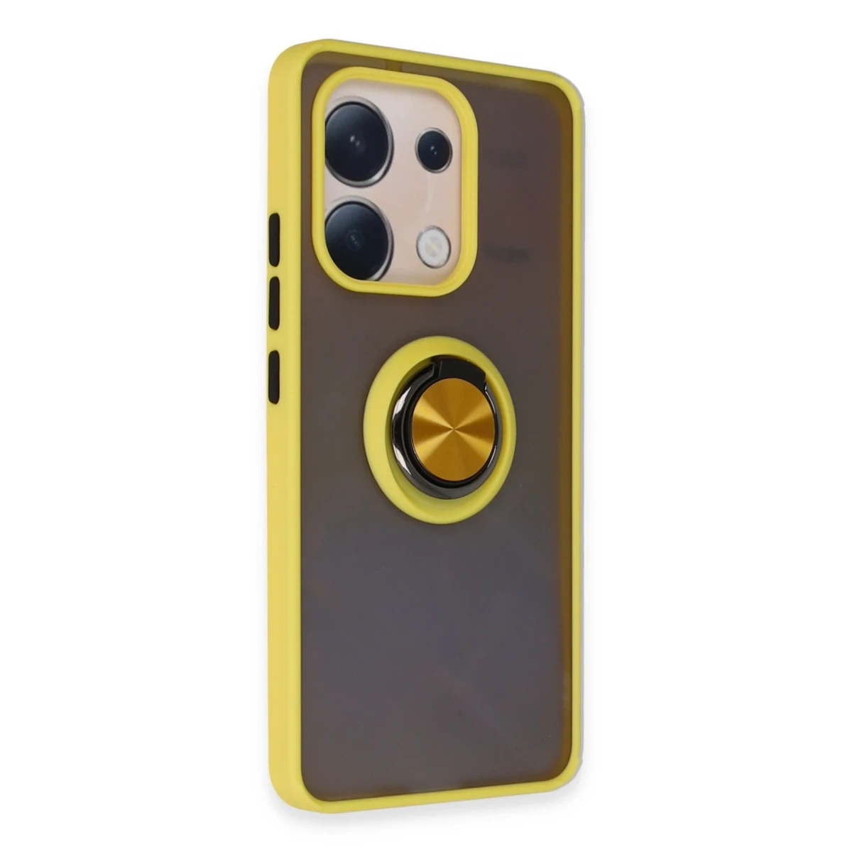 Xiaomi Redmi Note 13 4G Kılıf Montreal Yüzüklü Silikon Kapak - Sarı