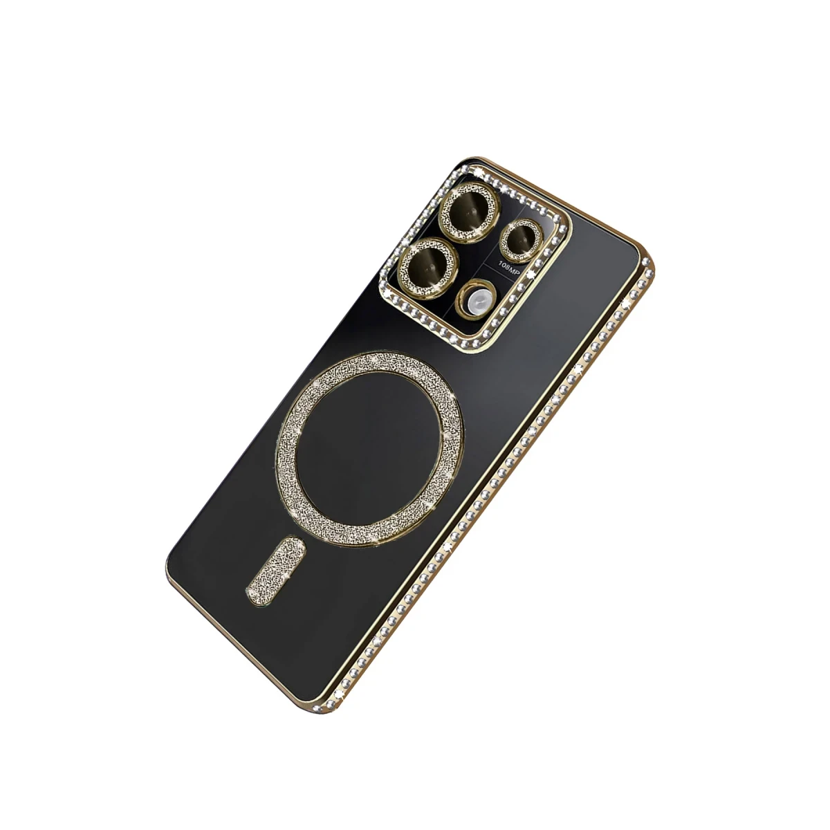 Xiaomi Redmi Note 13 Pro 4G Joke Simli Magneticsafe Kılıf - Gold