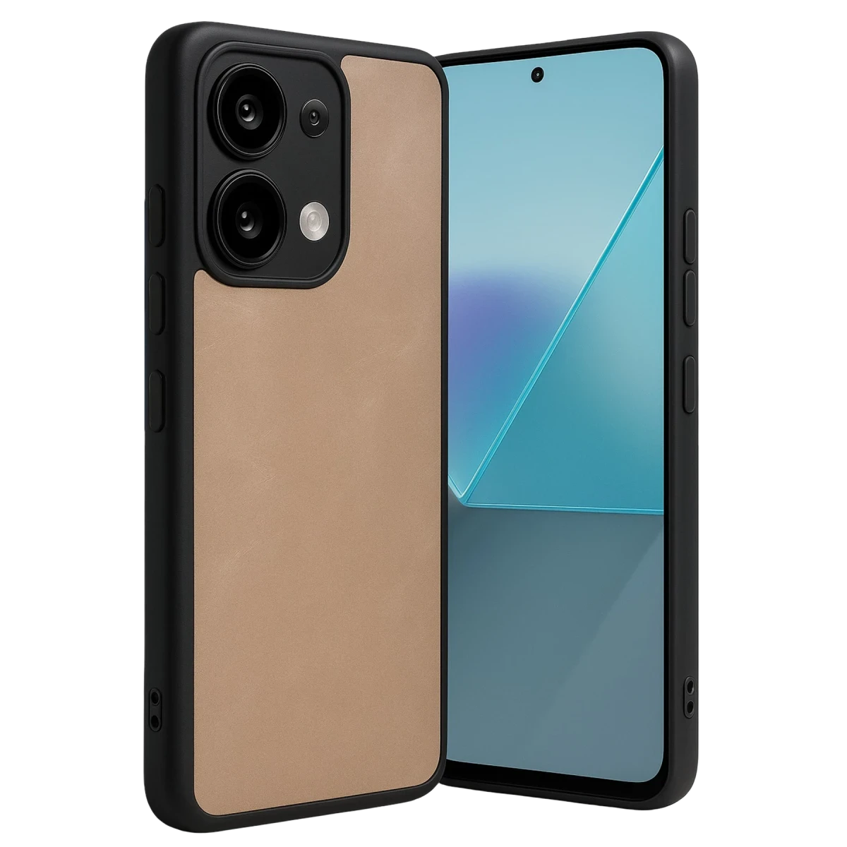 Xiaomi Redmi Note 13 Pro 4G Kılıf Aras Deri Kapak - Pudra