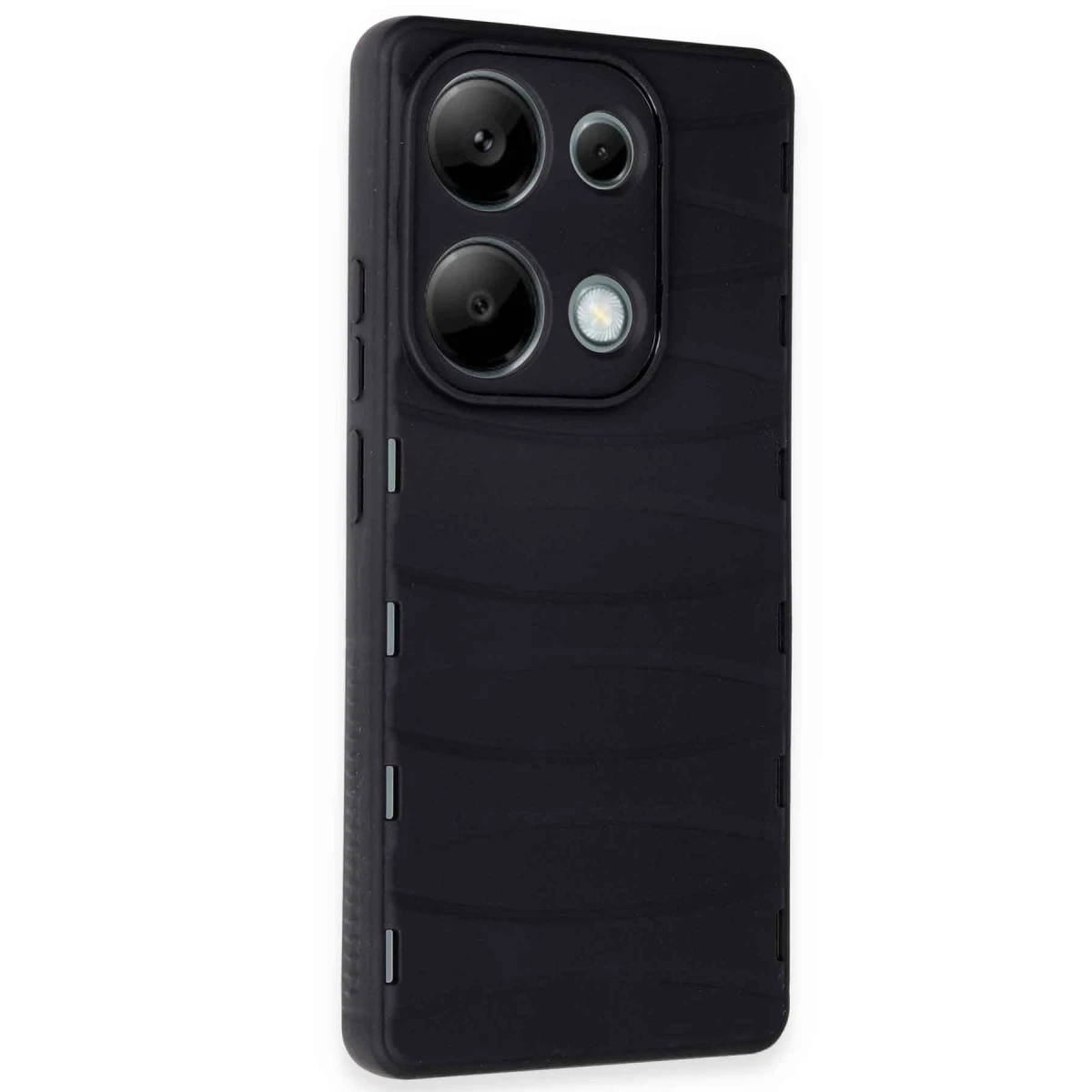 Xiaomi Redmi Note 13 Pro 4G Kılıf Bibercas Silikon Kapak - Siyah