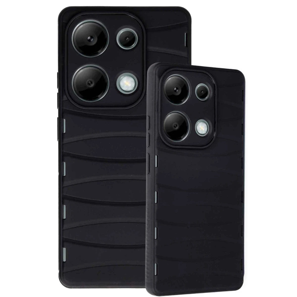 Xiaomi Redmi Note 13 Pro 4G Kılıf Bibercas Silikon Kapak - Siyah