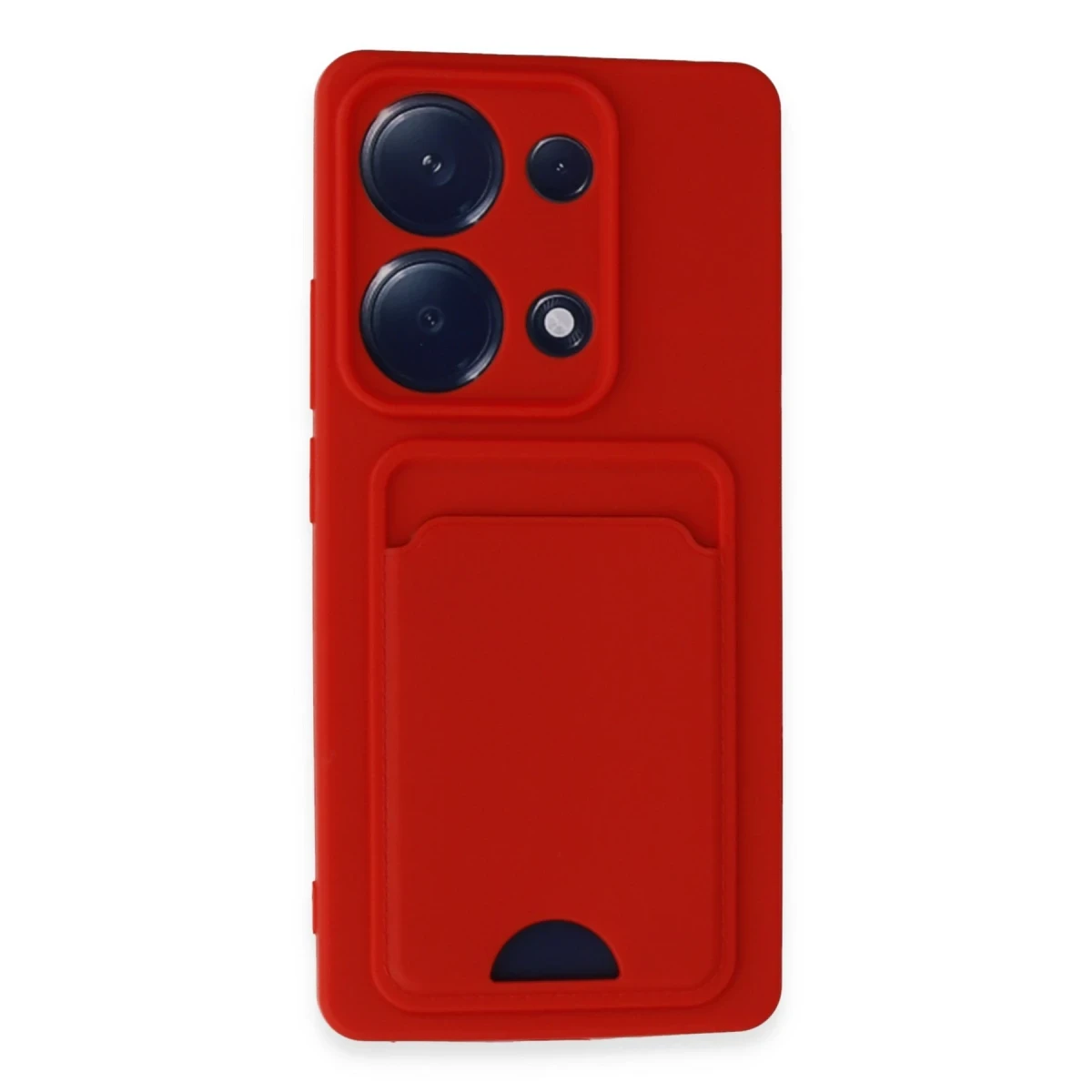 Xiaomi Redmi Note 13 Pro 4G Kılıf Kelvin Kartvizitli Silikon - Kırmızı