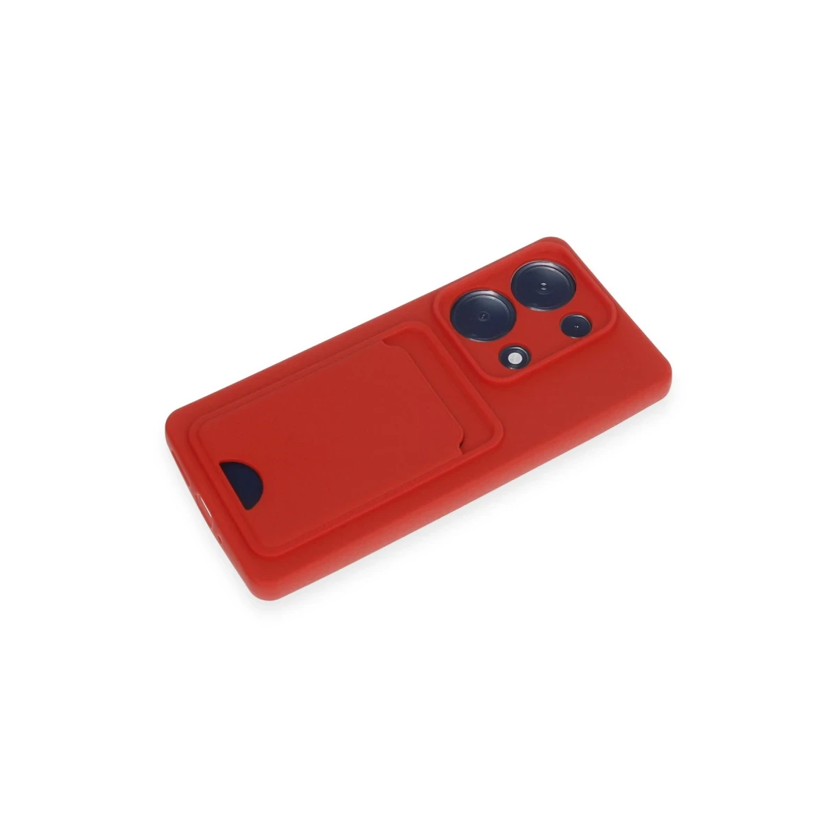 Xiaomi Redmi Note 13 Pro 4G Kılıf Kelvin Kartvizitli Silikon - Kırmızı