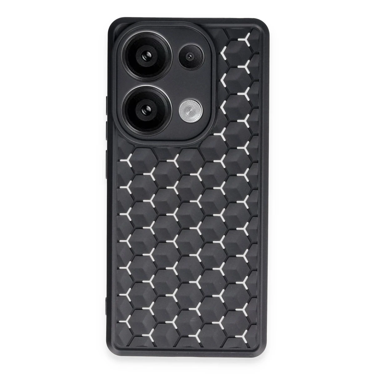 Xiaomi Redmi Note 13 Pro 4G Kılıf Petek Silikon Kapak - Siyah
