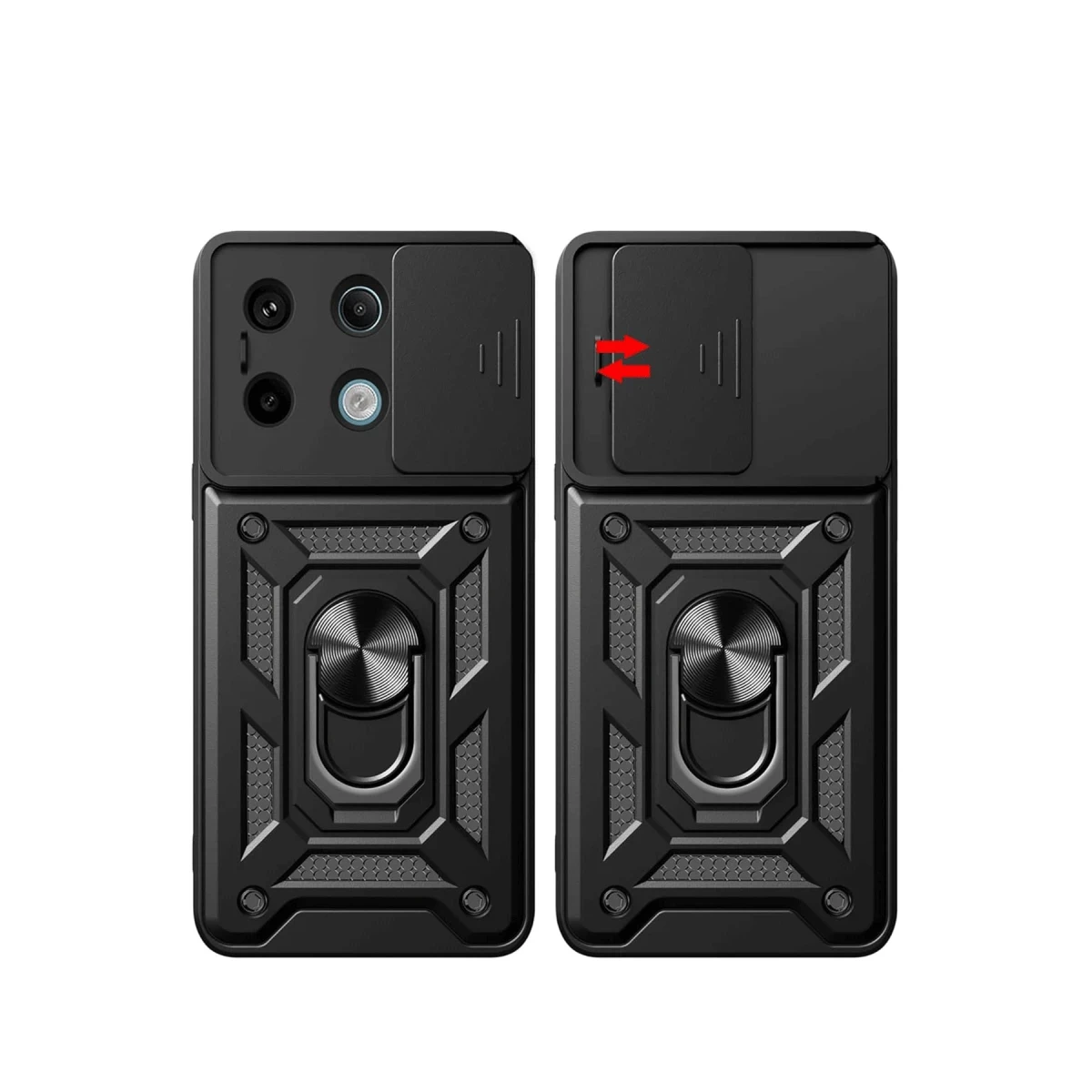 Xiaomi Redmi Note 13 Pro 4G Pars Lens Yüzüklü Silikon - Yeşil