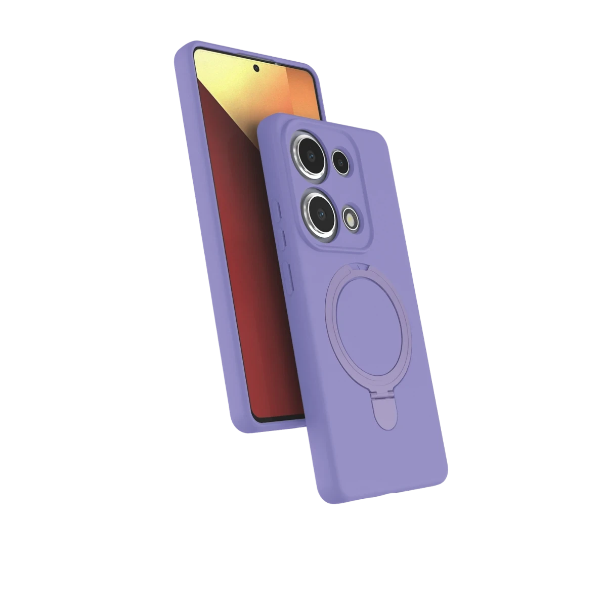 Xiaomi Redmi Note 13 Pro 4G Regal Magsafe Standlı Kapak - Lila