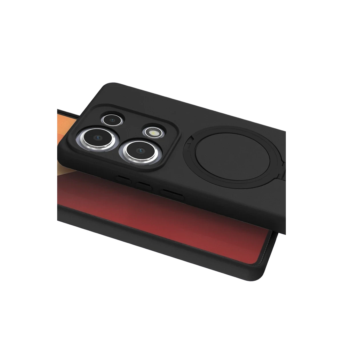 Xiaomi Redmi Note 13 Pro 4G Regal Magsafe Standlı Kapak - Siyah