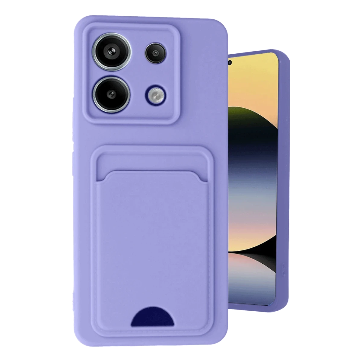Xiaomi Redmi Note 13 Pro 5G Kılıf Kelvin Kartvizitli Silikon - Lila