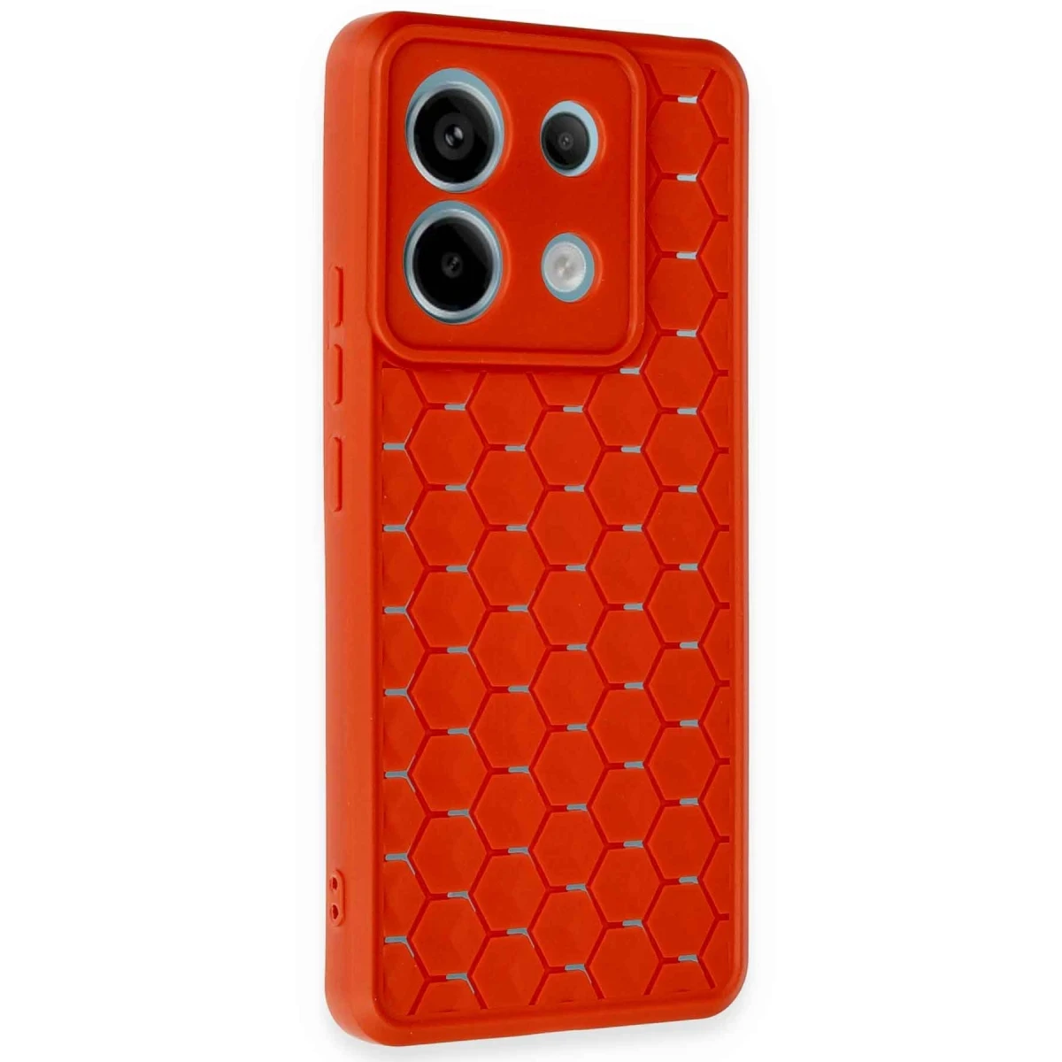 Xiaomi Redmi Note 13 Pro 5G Kılıf Petek Silikon Kapak - Kırmızı