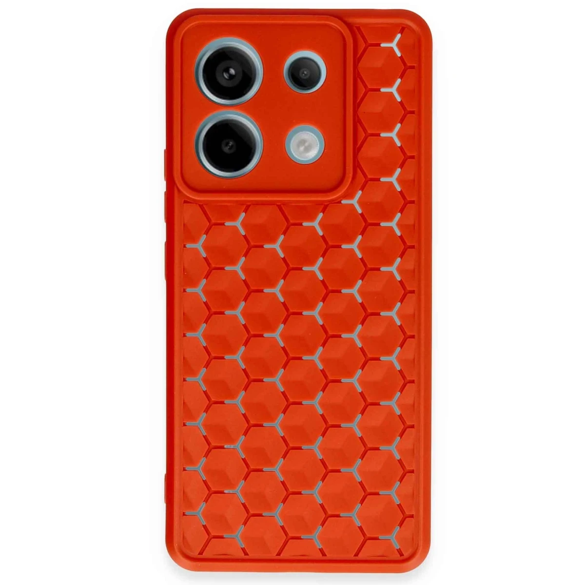 Xiaomi Redmi Note 13 Pro 5G Kılıf Petek Silikon Kapak - Kırmızı