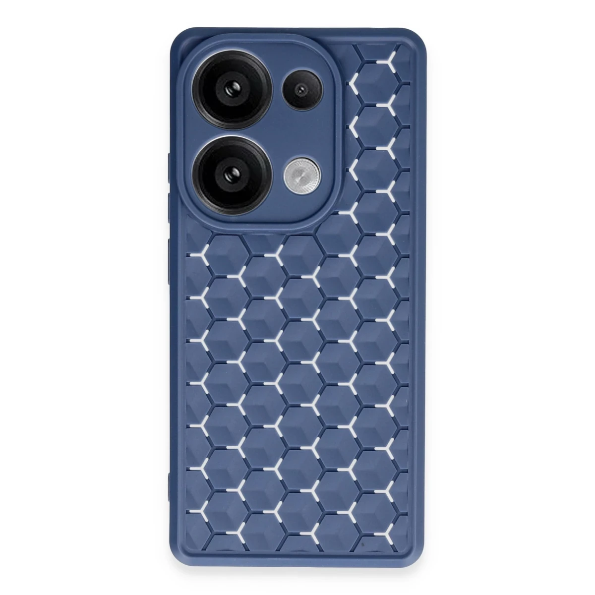 Xiaomi Redmi Note 13 Pro 5G Kılıf Petek Silikon Kapak - Lacivert