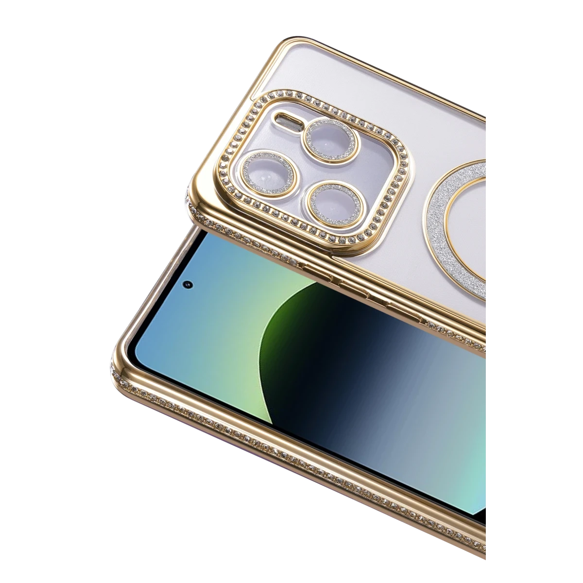 Xiaomi Redmi Note 14 4G Joke Simli Magneticsafe Kılıf - Gold