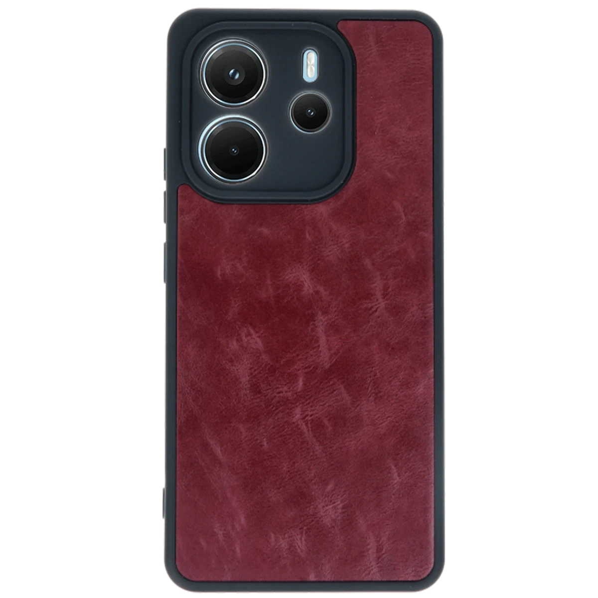 Xiaomi Redmi Note 14 4G Kılıf Aras Deri Kapak - Bordo