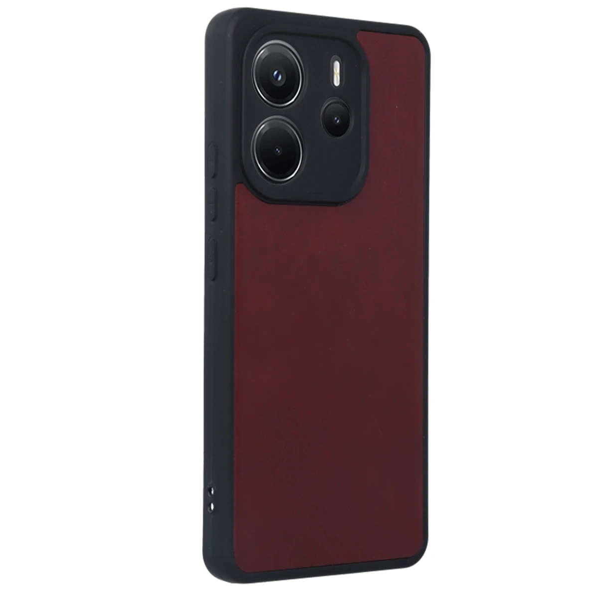 Xiaomi Redmi Note 14 4G Kılıf Aras Deri Kapak - Bordo
