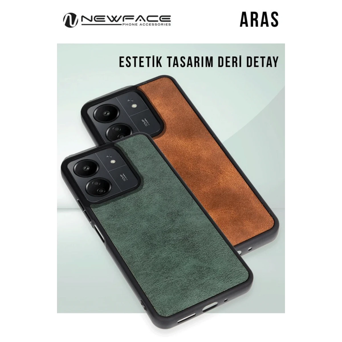 Xiaomi Redmi Note 14 4G Kılıf Aras Deri Kapak - Koyu Yeşil