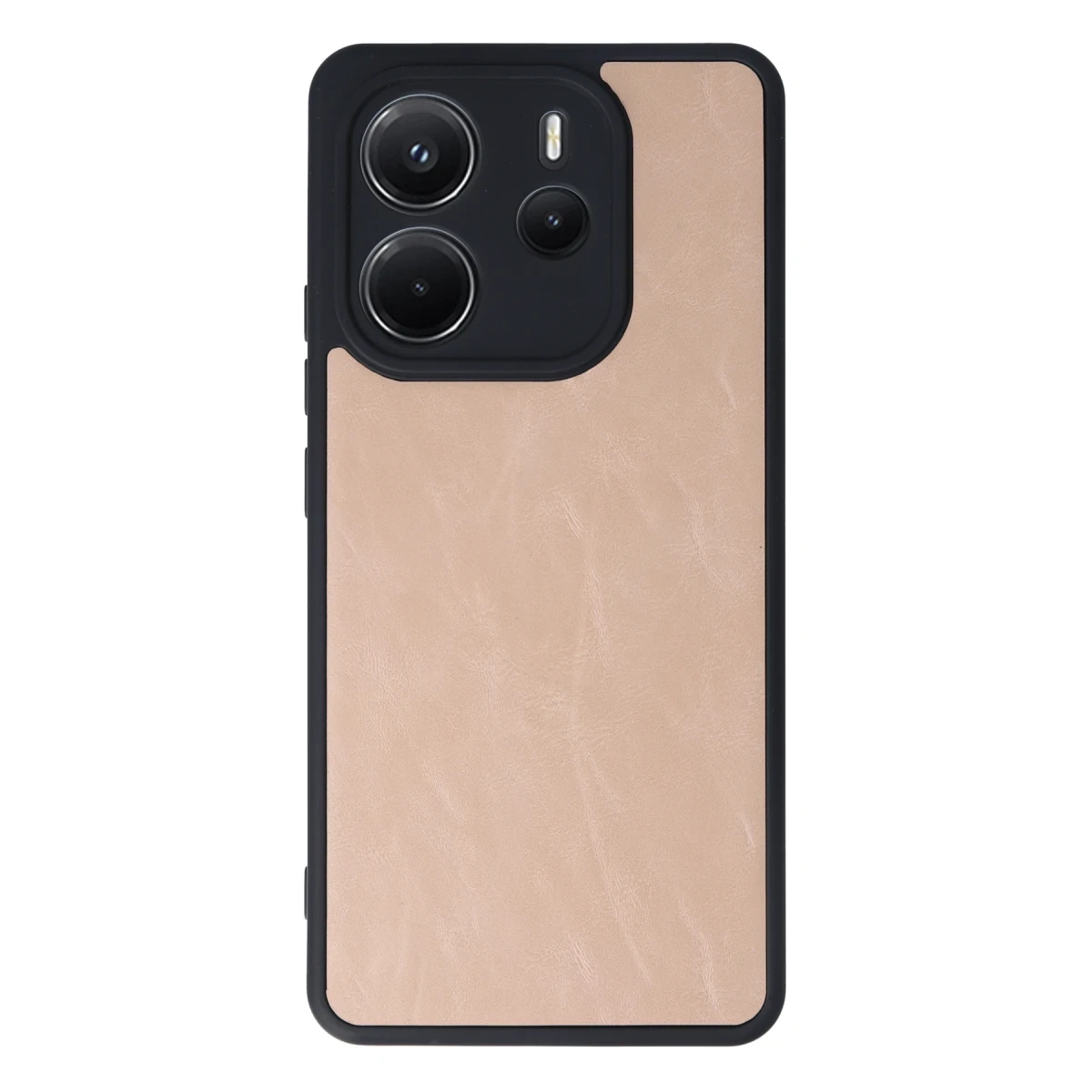 Xiaomi Redmi Note 14 4G Kılıf Aras Deri Kapak - Pudra