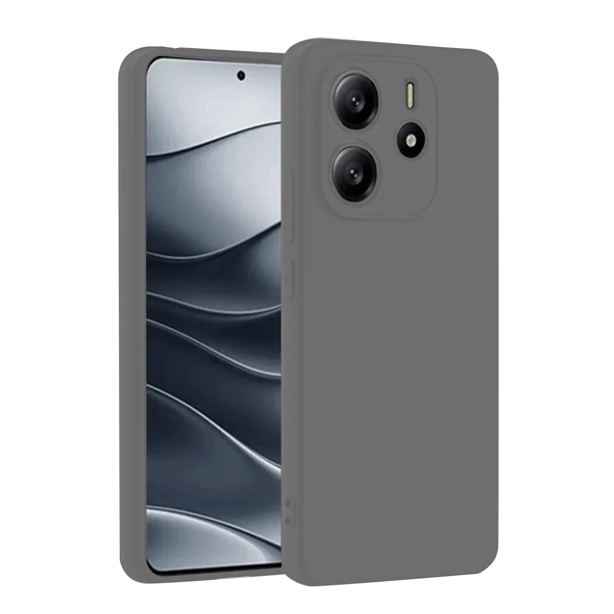 Xiaomi Redmi Note 14 4G Kılıf First Silikon - Gri