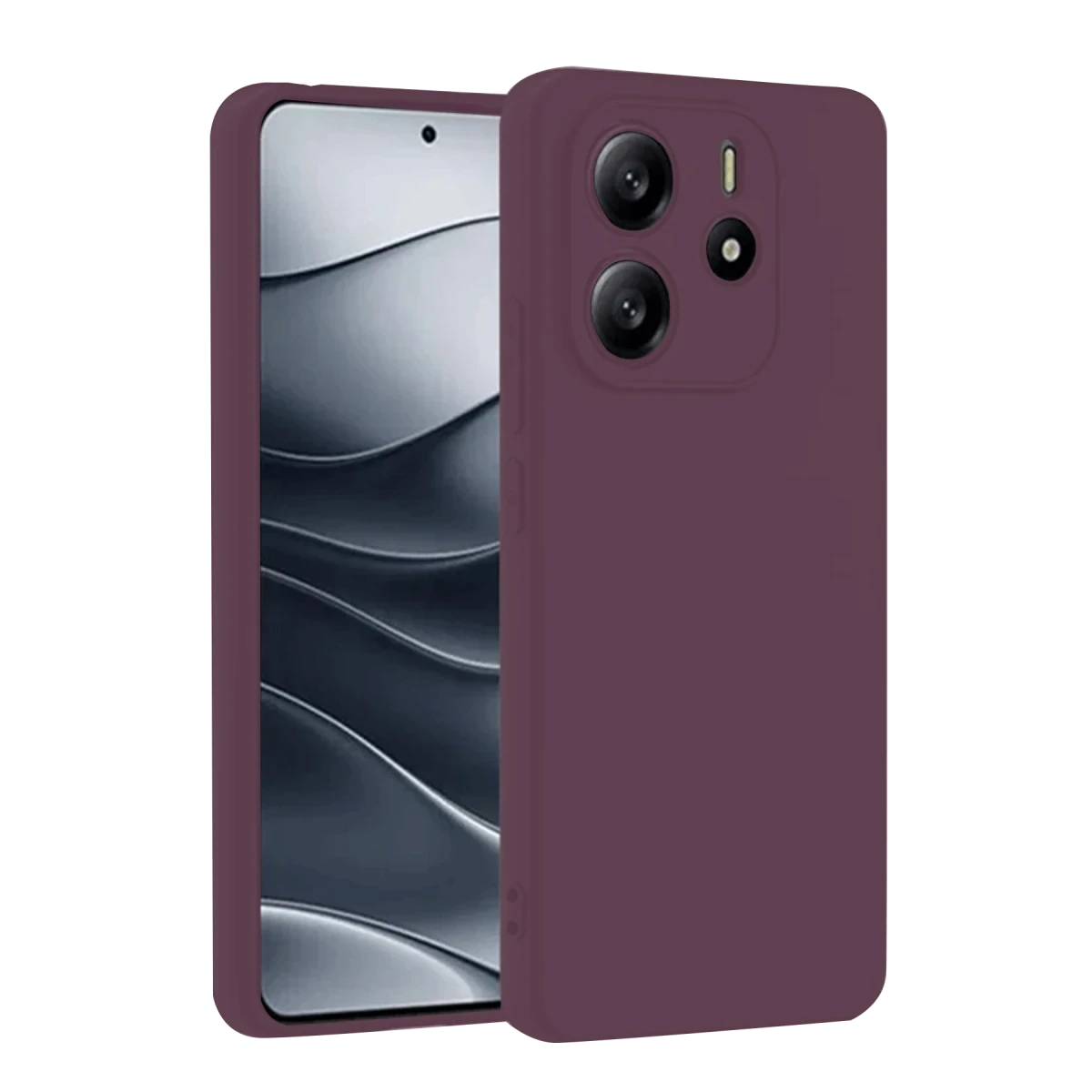 Xiaomi Redmi Note 14 4G Kılıf First Silikon - Mürdüm