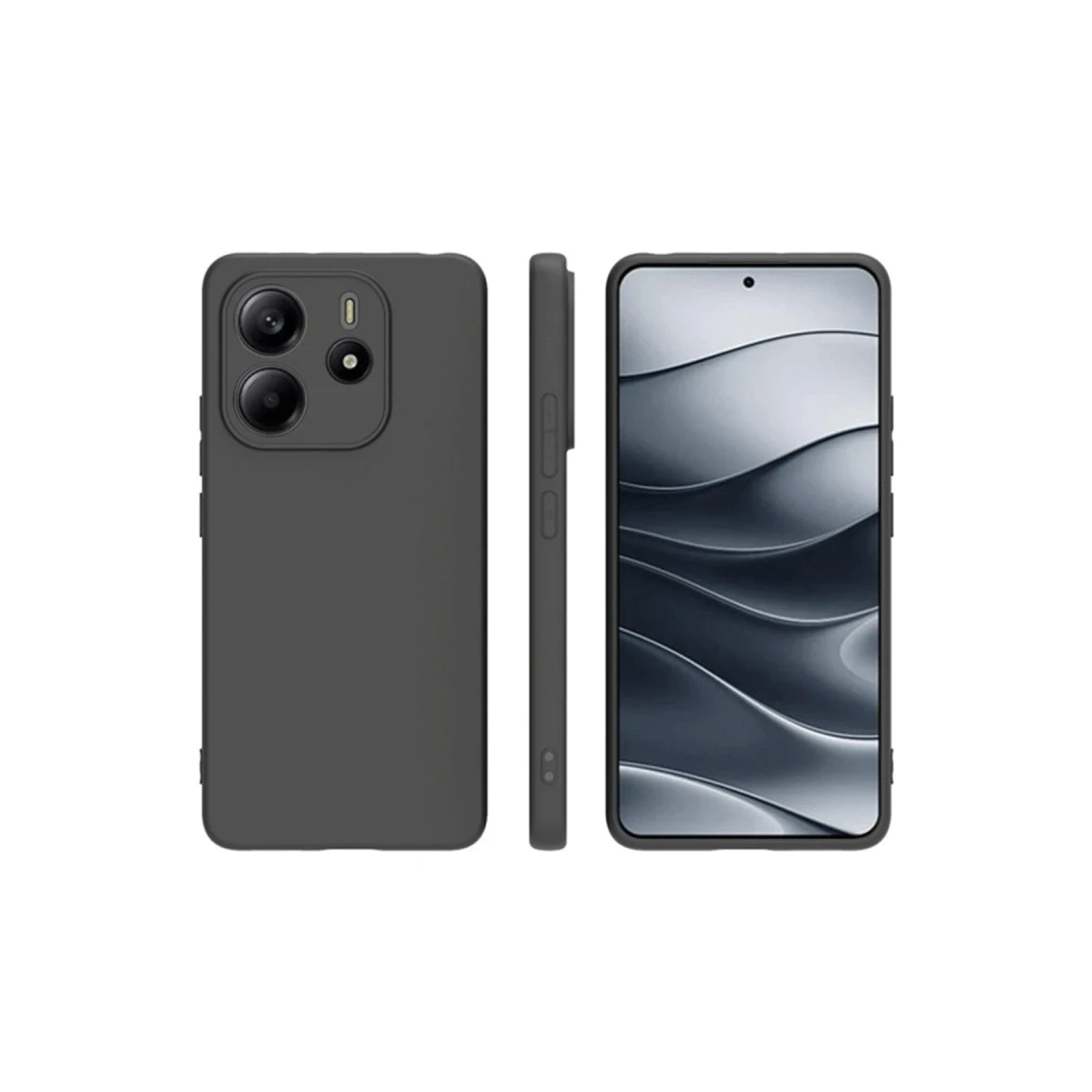 Xiaomi Redmi Note 14 4G Kılıf First Silikon - Siyah