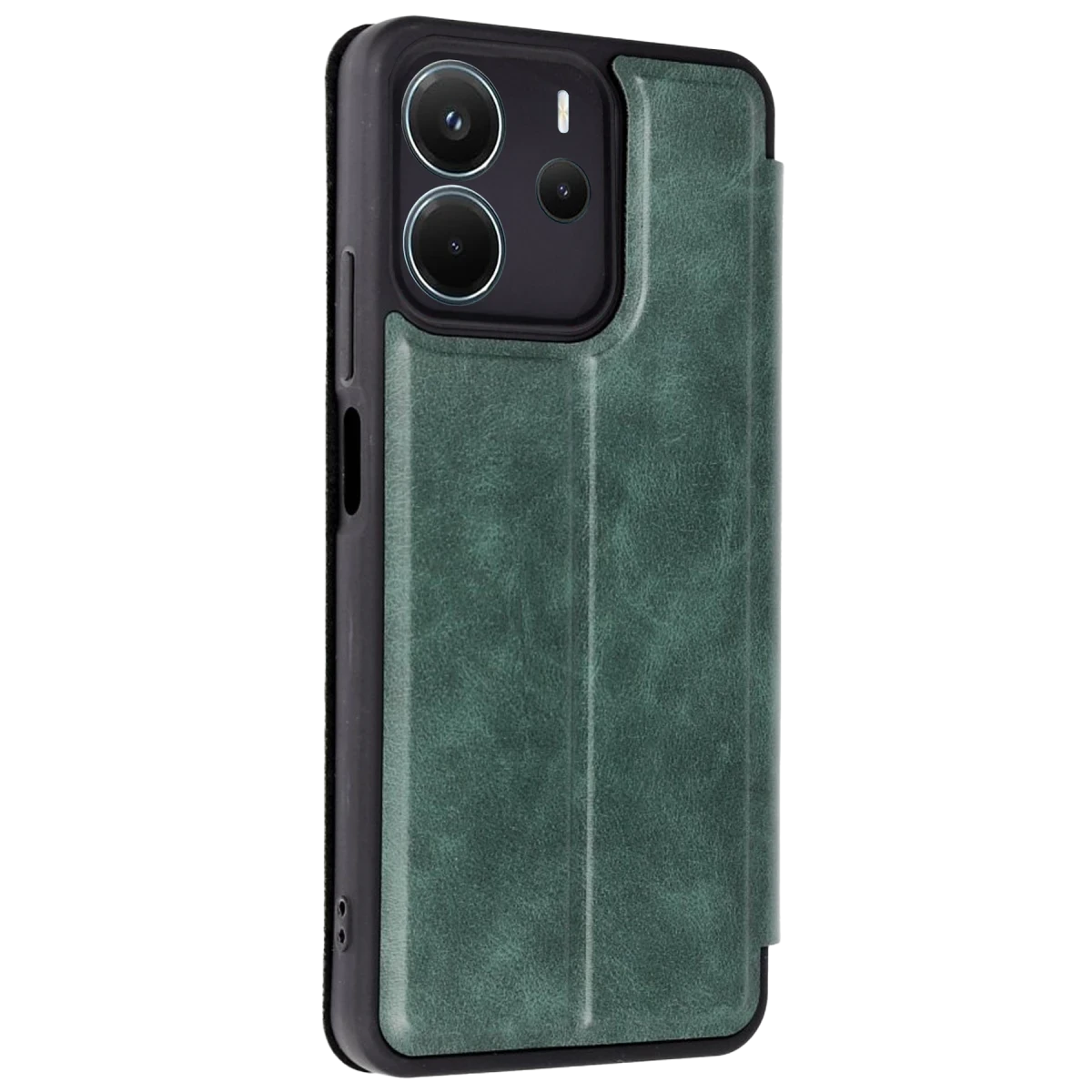 Xiaomi Redmi Note 14 4G Kılıf Flip Cover - Koyu Yeşil
