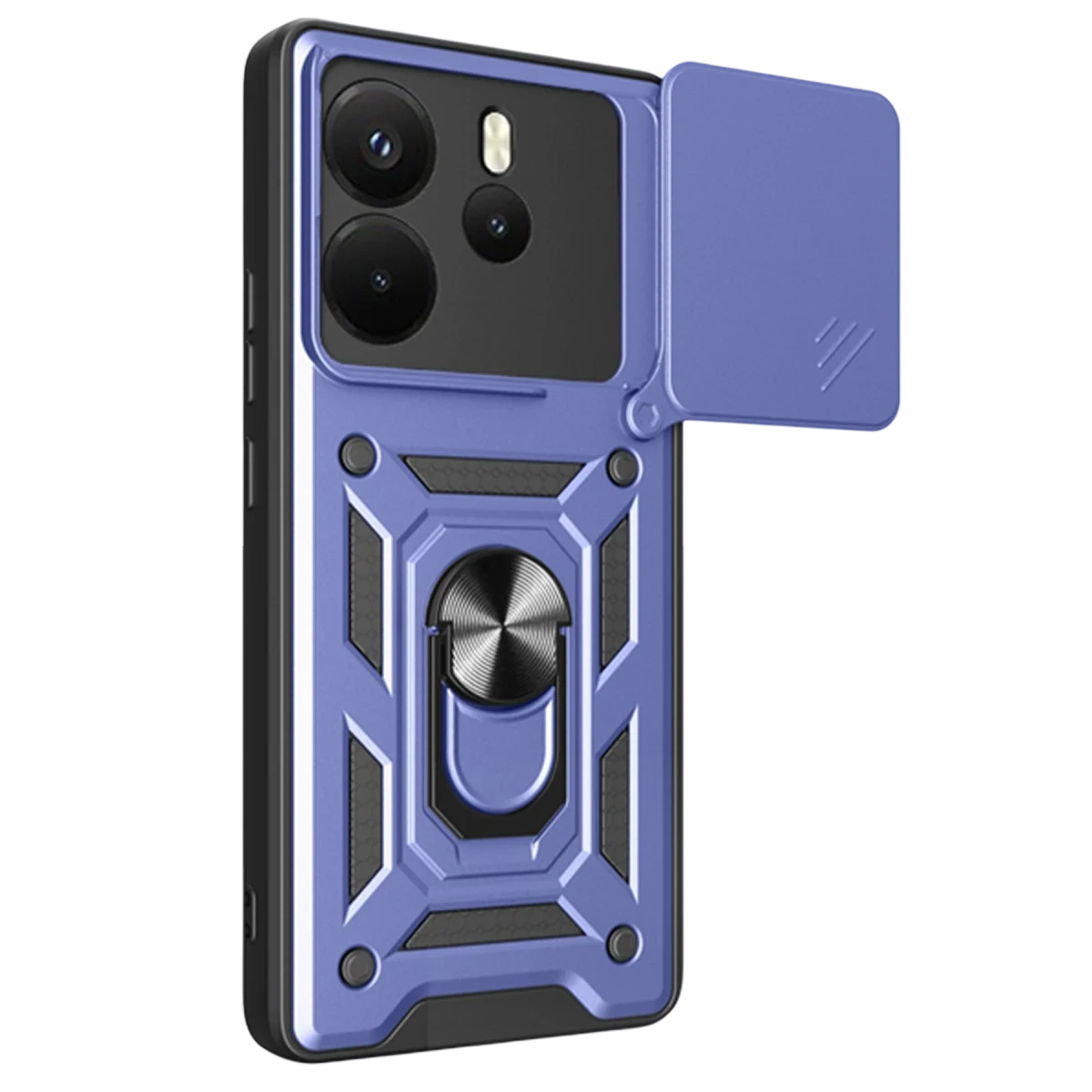 Xiaomi Redmi Note 14 4G Pars Lens Yüzüklü Silikon - Lacivert