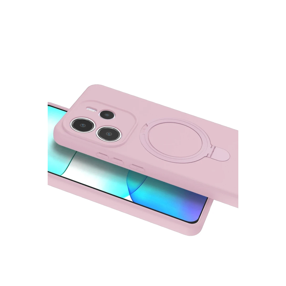 Xiaomi Redmi Note 14 4G Regal Magsafe Standlı Kapak - Açık Pembe