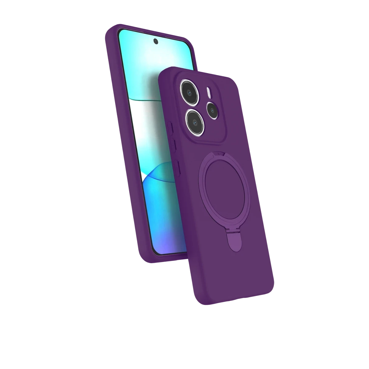 Xiaomi Redmi Note 14 4G Regal Magsafe Standlı Kapak - Derin Mor