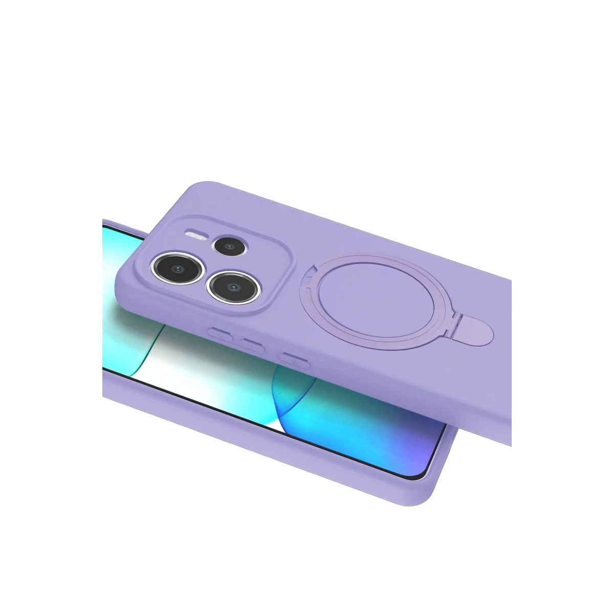 Xiaomi Redmi Note 14 4G Regal Magsafe Standlı Kapak - Lila
