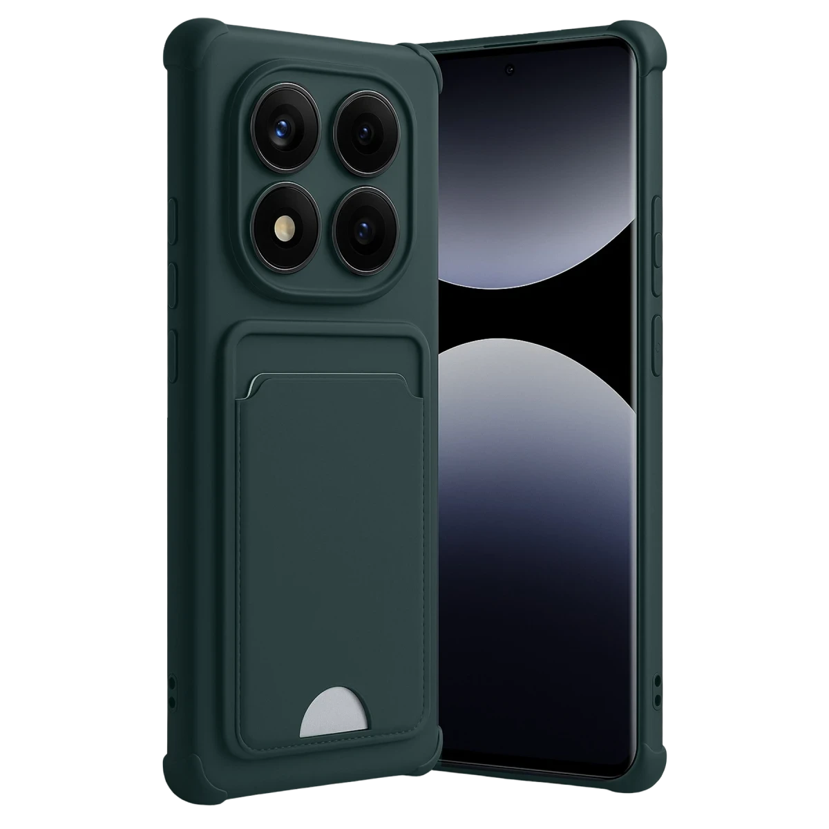 Xiaomi Redmi Note 14 Pro 4G Kelvin Kartvizitli Silikon - Koyu Yeşil