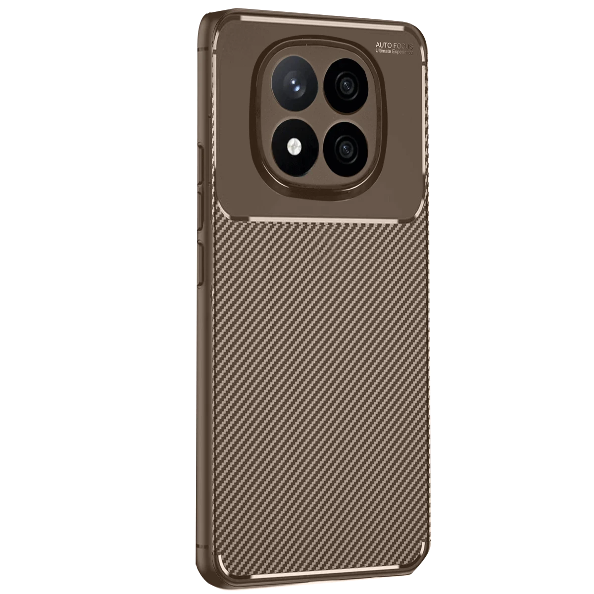 Xiaomi Redmi Note 14 Pro 4G Kılıf Auto Focus Karbon Kapak - Kahverengi