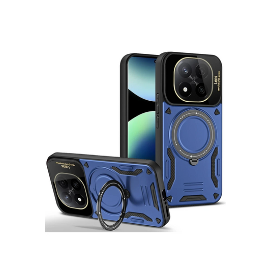Xiaomi Redmi Note 14 Pro 4G Kılıf Joy Lens Standlı Kapak - Lacivert