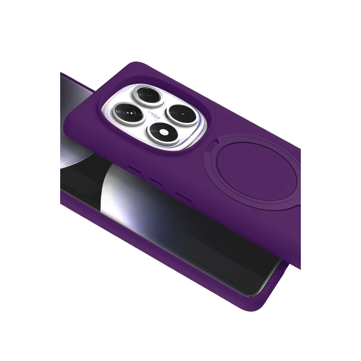 Xiaomi Redmi Note 14 Pro 4G Regal Magsafe Standlı Kapak - Derin Mor