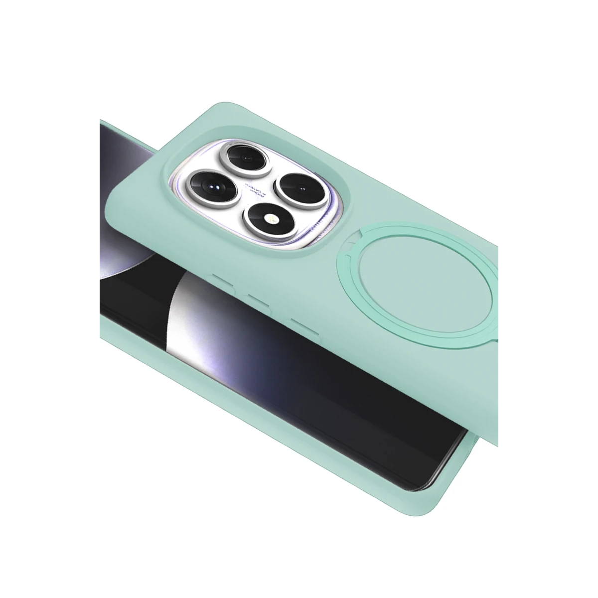 Xiaomi Redmi Note 14 Pro 4G Regal Magsafe Standlı Kapak - Su Yeşili