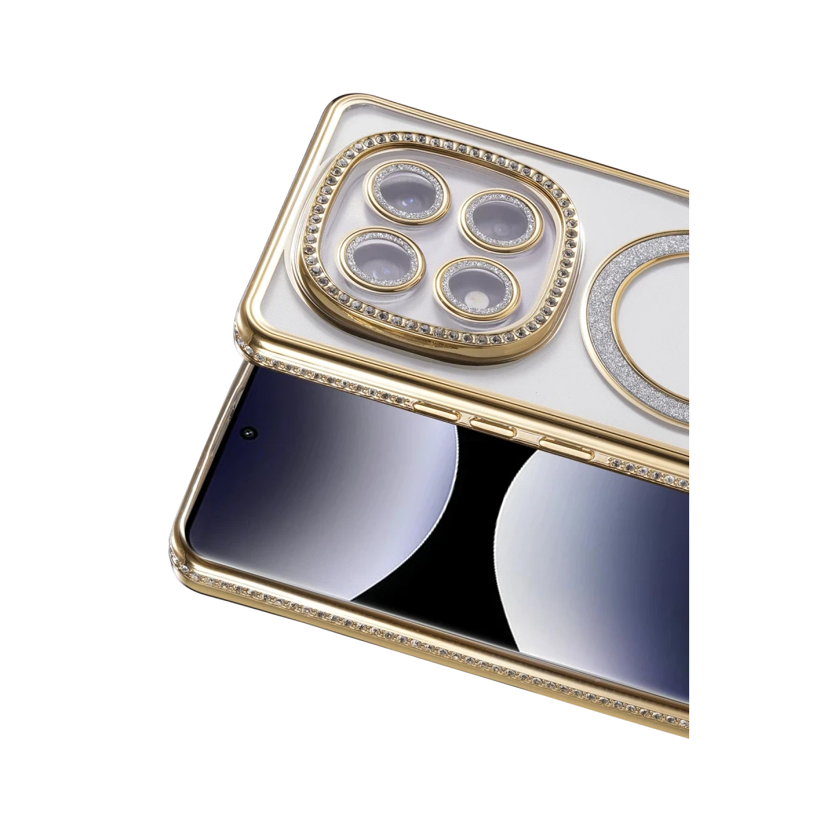 Xiaomi Redmi Note 14 Pro 5G Joke Simli Magneticsafe Kılıf - Gold