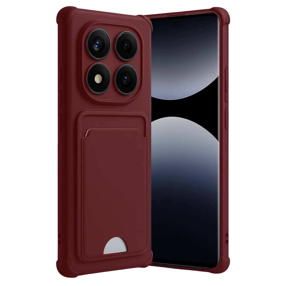 Xiaomi Redmi Note 14 Pro 5G Kelvin Kartvizitli Silikon - Bordo