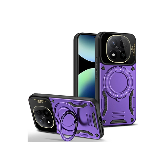 Xiaomi Redmi Note 14 Pro 5G Kılıf Joy Lens Standlı Kapak - Mor