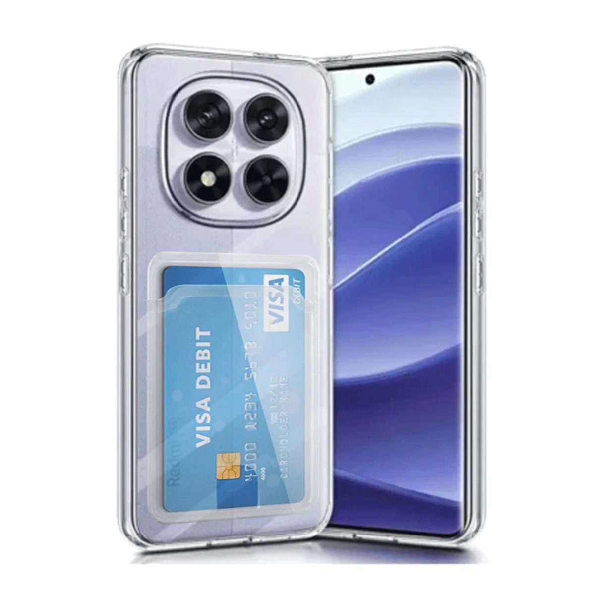 Xiaomi Redmi Note 14 Pro 5G Kılıf Kart Şeffaf Silikon - Şeffaf