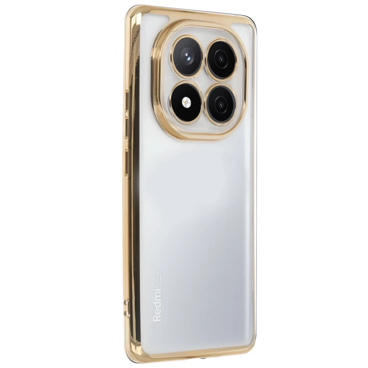 Xiaomi Redmi Note 14 Pro 5G Kılıf Razer Lensli Silikon - Gold