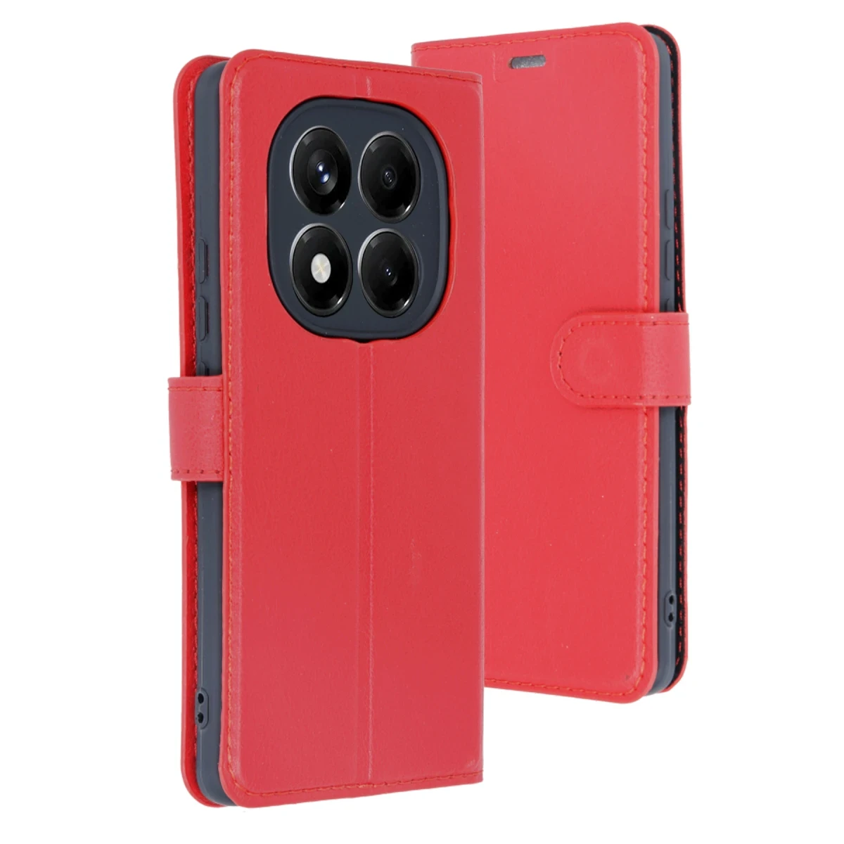 Xiaomi Redmi Note 14 Pro 5G Kılıf Trend S Plus Kapaklı Kılıf - Kırmızı