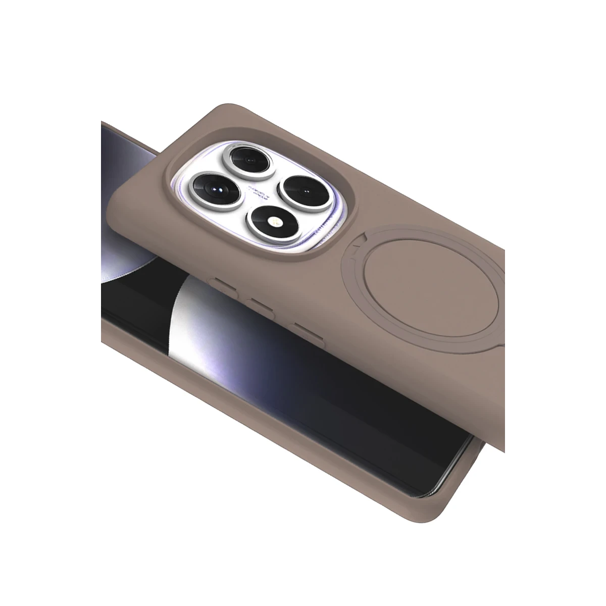 Xiaomi Redmi Note 14 Pro 5G Regal Magsafe Standlı Kapak - Çöl Titanyum