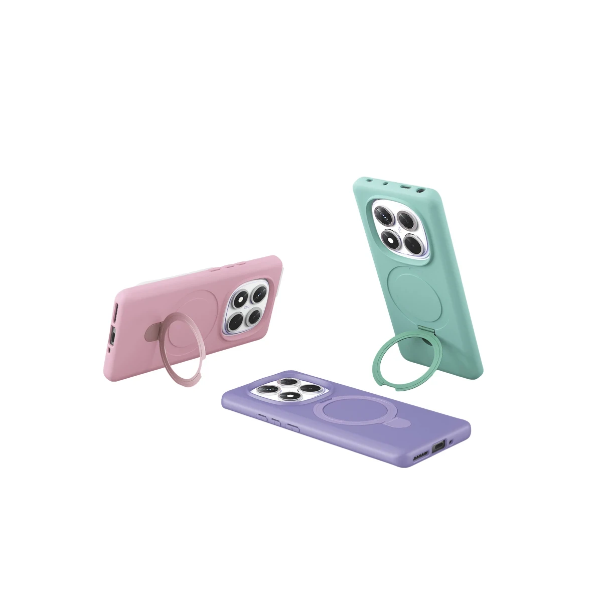 Xiaomi Redmi Note 14 Pro 5G Regal Magsafe Standlı Kapak - Turuncu
