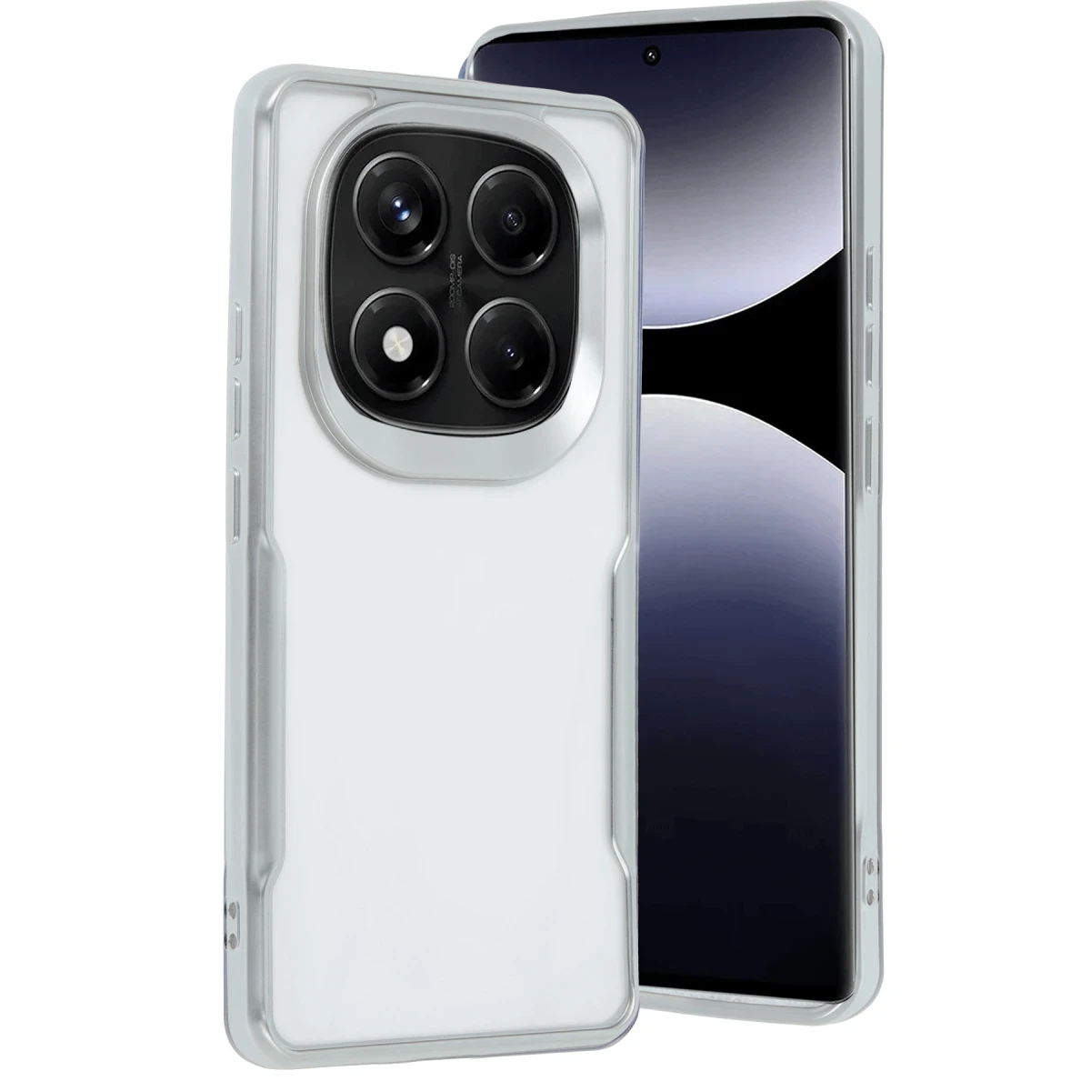 Xiaomi Redmi Note 14 Pro Plus Kılıf Boyi Silikon Kapak - Gümüş