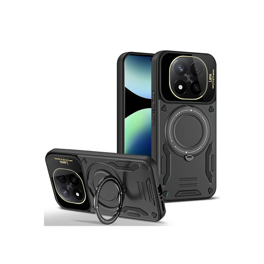Xiaomi Redmi Note 14 Pro Plus Kılıf Joy Lens Standlı Kapak - Siyah