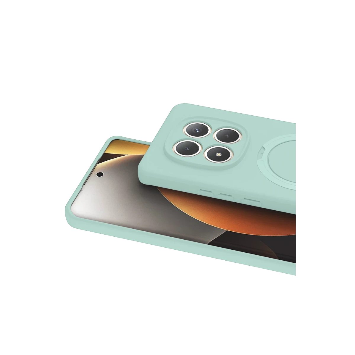 Xiaomi Redmi Note 15 4G Regal Magsafe Standlı Kapak - Su Yeşili