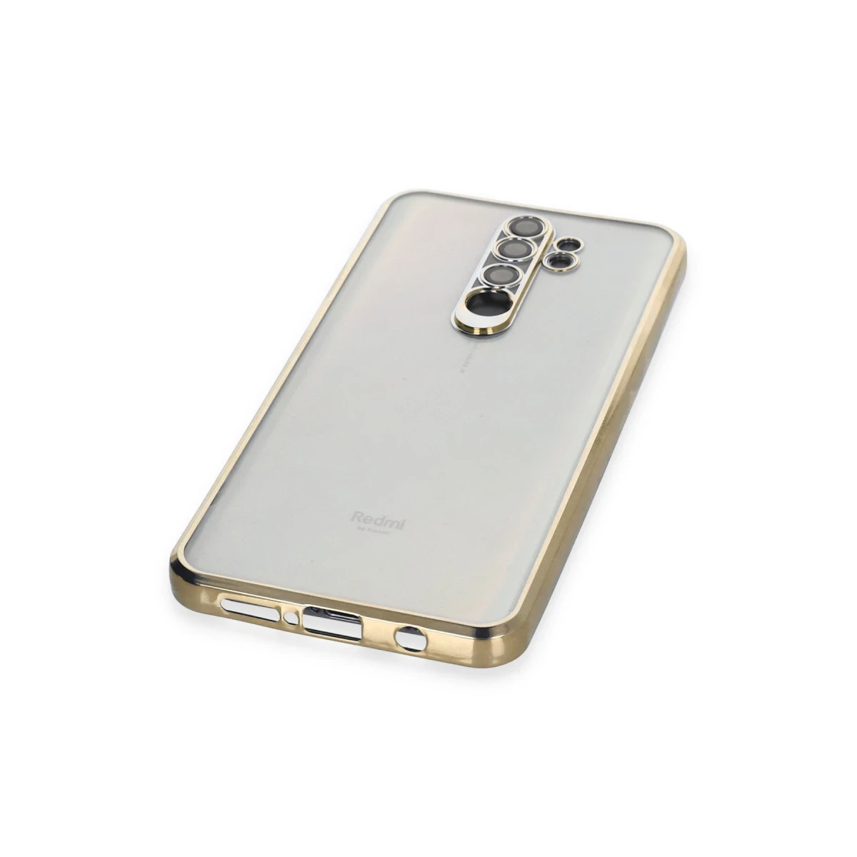 Xiaomi Redmi Note 8 Pro Kılıf Razer Lensli Silikon - Gold